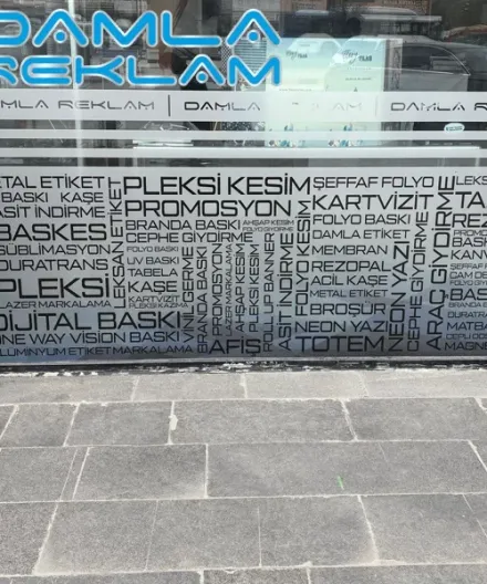 Cam Dekor Folyo Kumlama Uygulama - Görsel 3
