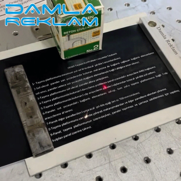 Erzurum Eloksallı Fiber Lazer Kazıma - Görsel 2